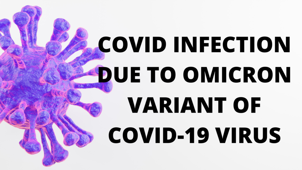 Covid Infection Due To Omicron Variant of Covid-19 Viruss